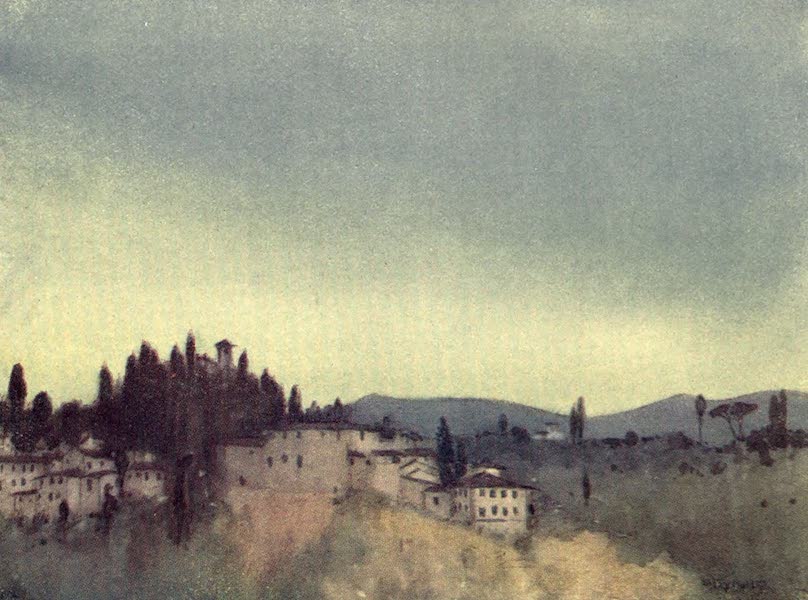 A Wanderer in Florence - Evening at the Piazzale Michelangelo, Looking West (1912)