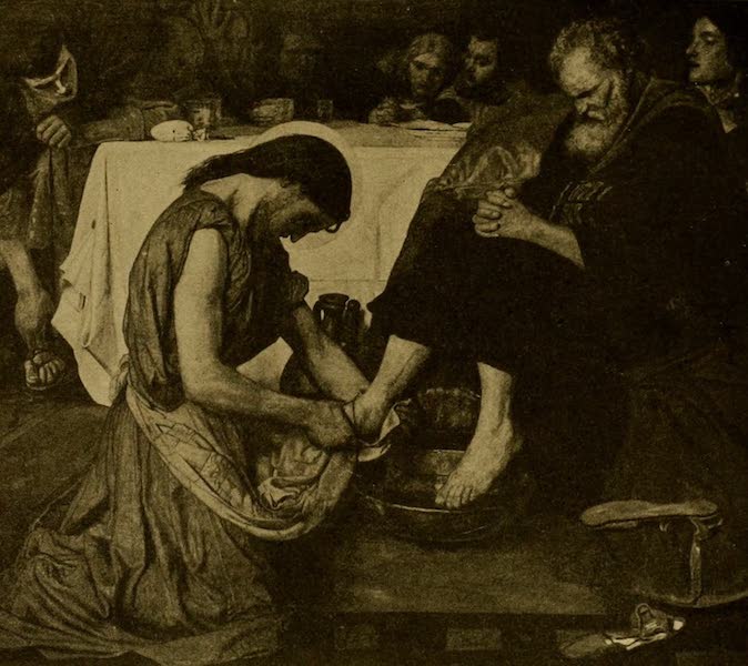 A Wanderer in London - Christ Washing Peter's Feet. Ford Madox Brown (Tate Gallery) (1906)