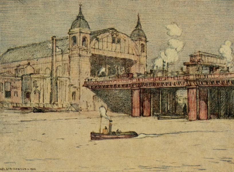 A Wanderer in London - Cannon Street Station from the River (1906)