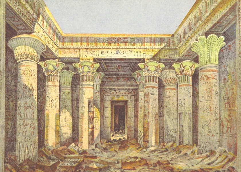 A Winter in Upper and Lower Egypt - Interior of the Temple of Philae (1863)
