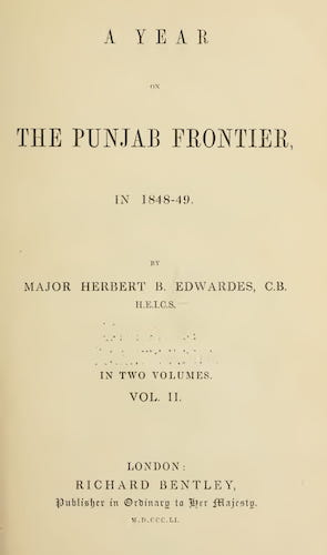 Bombay - A Year on the Punjab Frontier Vol. 2
