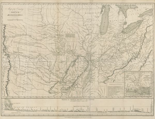 Account of an Expedition from Pittsburgh to the Rocky Mountains Vol. 1 - Map of the Country Drained by the Mississippi (1823)