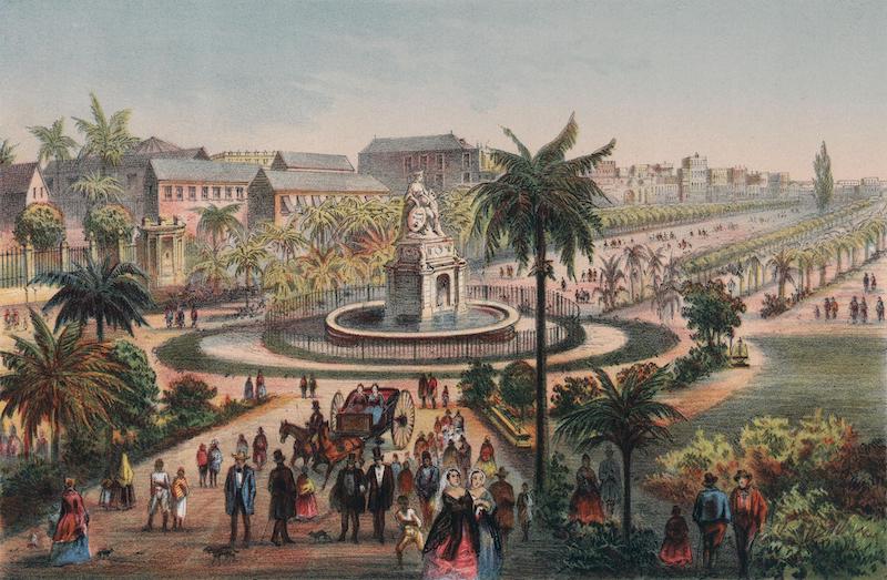 Album Pintoresco de la Isla de Cuba - Fuente de la India en El Paseo de Isabell II (1855)