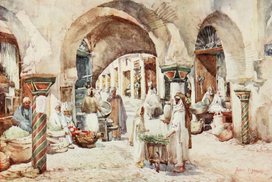 Algeria and Tunis, Painted and Described - Souk el Attarin, Tunis (1906)