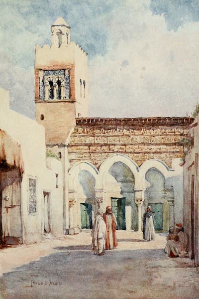 Algeria and Tunis, Painted and Described - The Mosque of the Three Doors, Kairouan (1906)