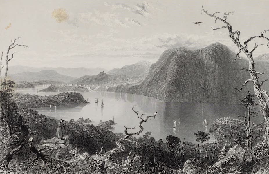 American Scenery Vol. I - Crow - Nest from Bull Hill (Hudson River) (1840)