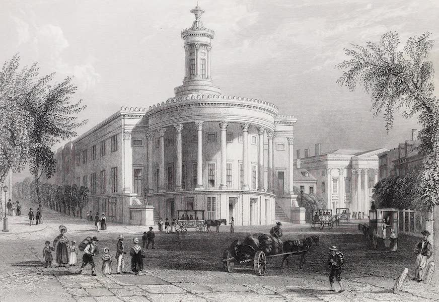 American Scenery Vol. II - The Exchange and Girards Bank (Philadelphia) (1840)
