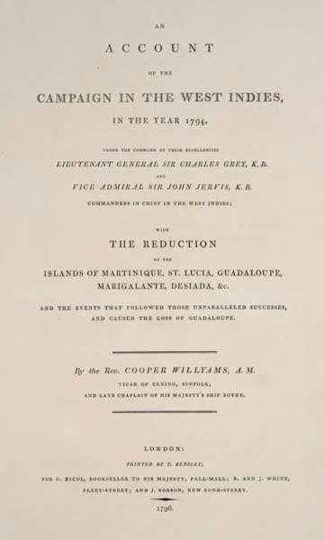 An Account of the Campaign in the West Indies - Title Page (1796)