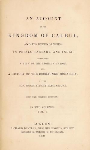 Madras - An Account of the Kingdom of Caubul Vol. 1