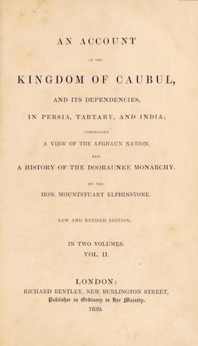 Madras - An Account of the Kingdom of Caubul Vol. 2