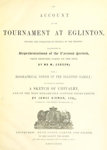 Aquatint & Lithography - An Account of the Tournament at Eglinton