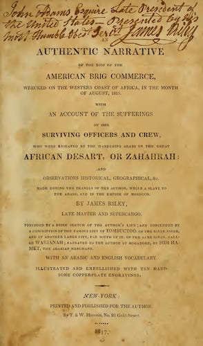 Sailing - An Authentic Narrative of the Loss of the American Brig Commerce