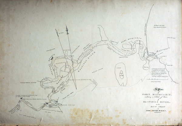 Plan of Port Macquarie, Including a Sketch of Part of Hastings River on the East Coast of New South Wales