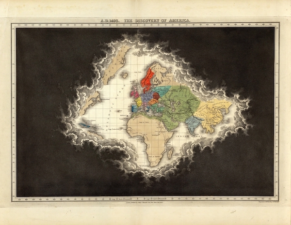 An Historical Atlas - A.D. 1498. The Discovery Of America. (1830)