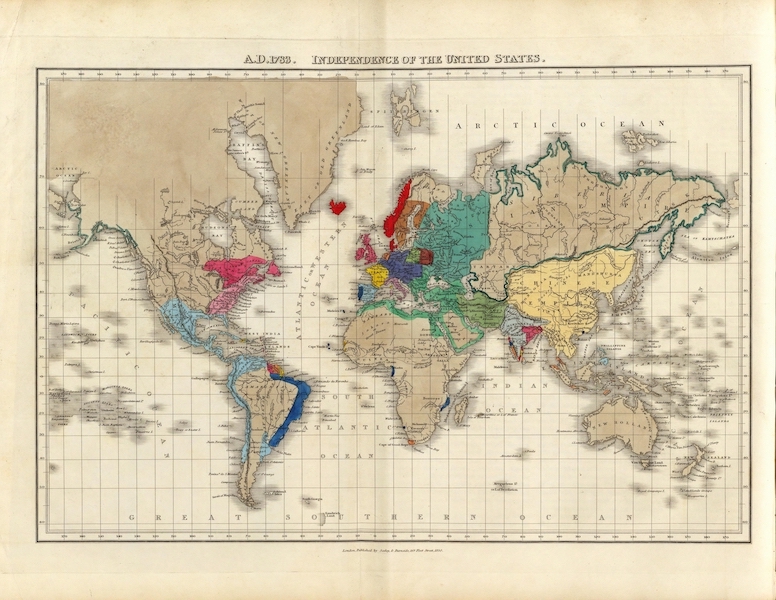 An Historical Atlas - A.D. 1783. Independence Of The United States. (1830)