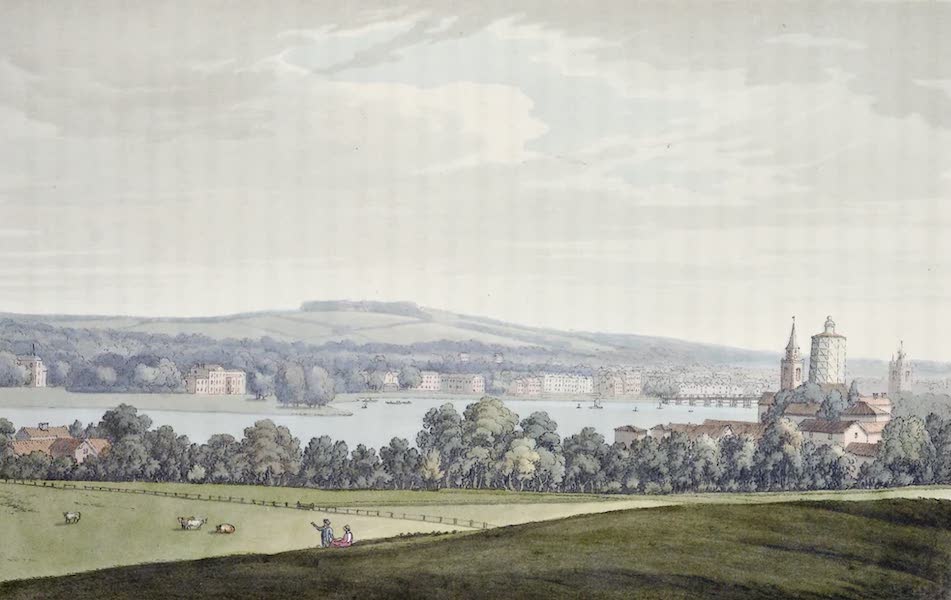 An History of the Principal Rivers of Great Britain Vol. 2 - View of Chelsea and Battersea, from East Wandsworth (1794)