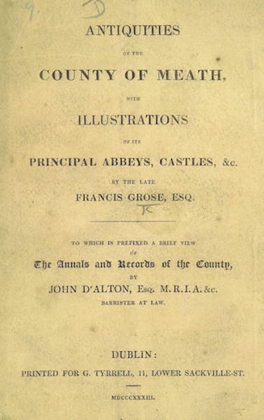 Antiquities of the County of Meath - Title Page (1833)