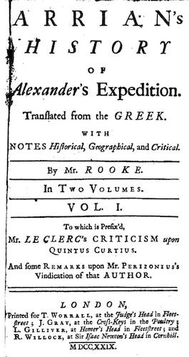 English - Arrian's History of Alexander's Expedition Vol. 1