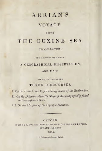 Arrian's Voyage Round the Euxine Sea - Title Page