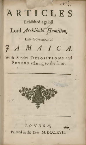 Library of Congress - Articles Exhibited Against Lord Archibald Hamilton