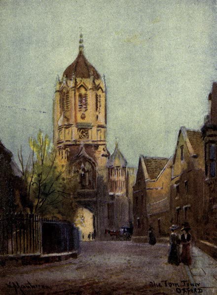 Artistic Colored Views of Oxford - The Tom Tower, Oxford (1900)