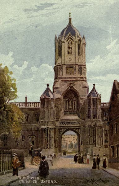 Artistic Colored Views of Oxford - Tom Tower, Christ Church, Oxford (1900)