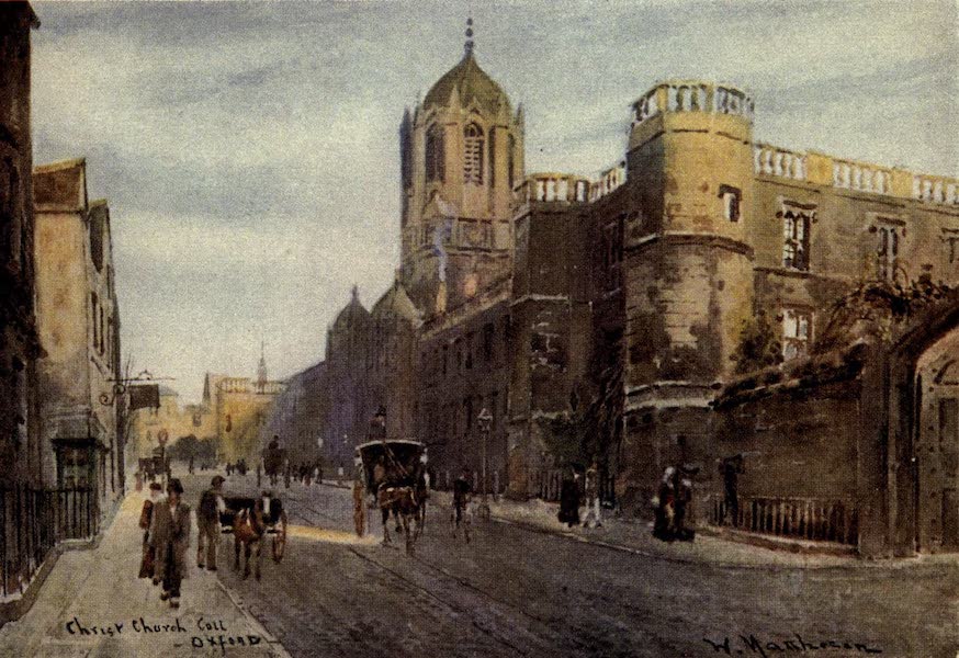 Artistic Colored Views of Oxford - Church Church College, Oxford (1900)