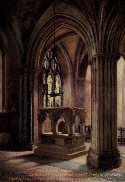 Artistic Colored Views of Oxford - Saxon Chapel (1900)