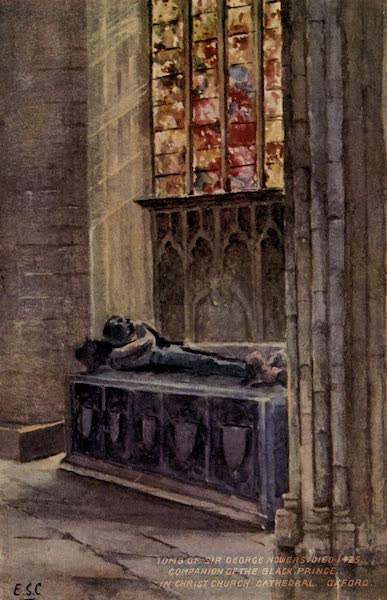 Artistic Colored Views of Oxford - Tomb of Sir George Nowers (Died 1425) (1900)