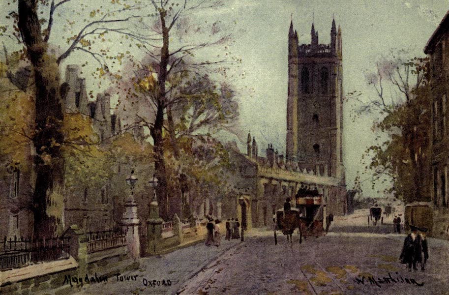 Artistic Colored Views of Oxford - Magdalen Tower, Oxford (1900)