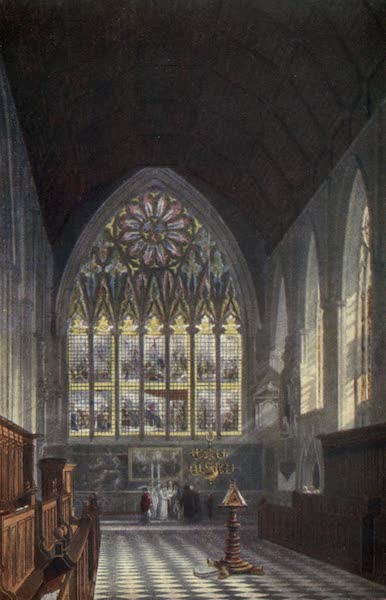 Artistic Colored Views of Oxford - Interior of Merton College Chapel, Oxford (1900)