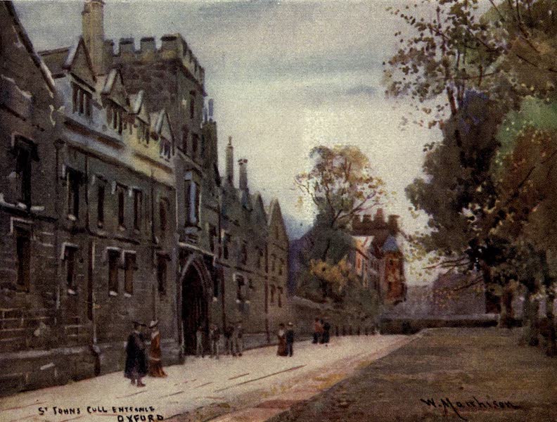 Artistic Colored Views of Oxford - St. Johns College Entrance, Oxford [II] (1900)