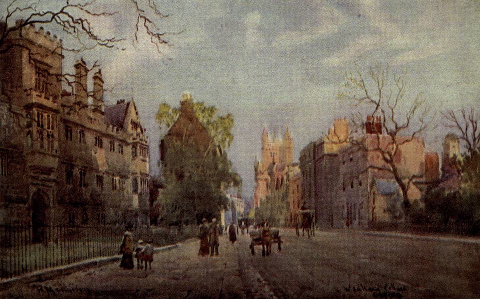 Artistic Colored Views of Oxford - Wadham College, Oxford (1900)