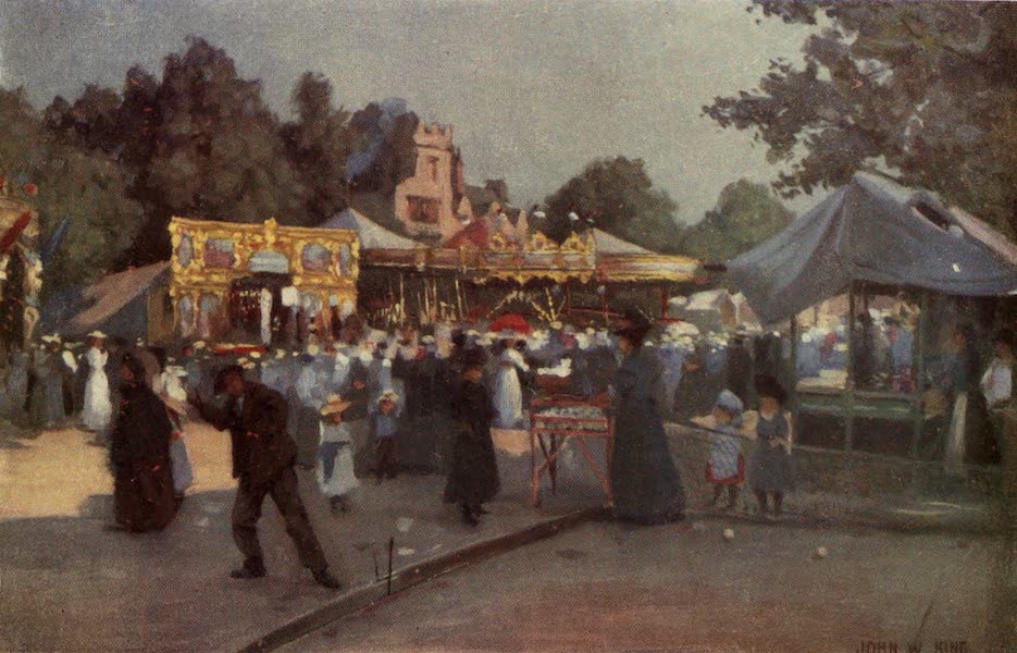 Artistic Colored Views of Oxford - St. Giles Fair Day, The Oldest Fair in England (1900)