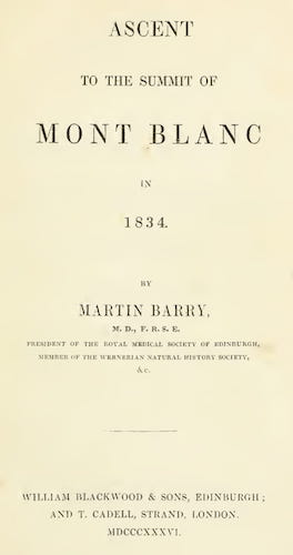Ascent to the Summit of Mont Blanc - Title Page