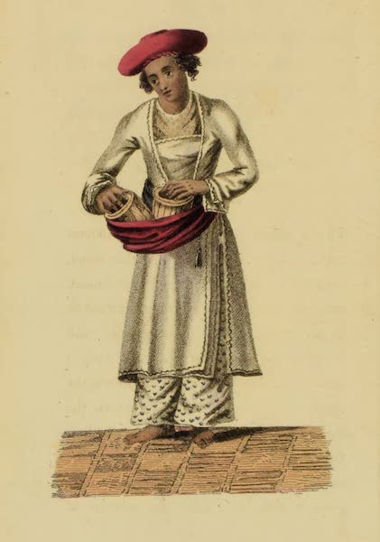 Asiatic Costumes - Musician, with a pair of Drums (1828)