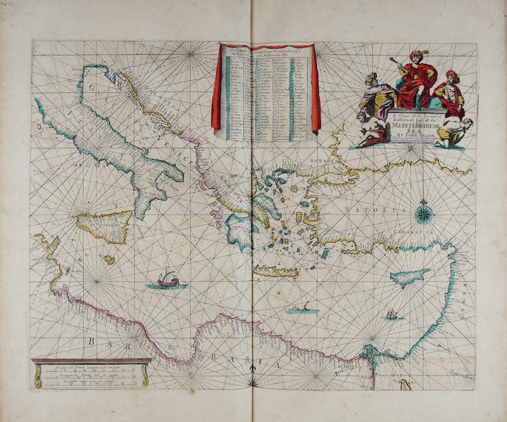 Atlas Maritimus, or a Book of Charts - A chart of the Levant or eastermost part of the Mediterranean sea (1672)
