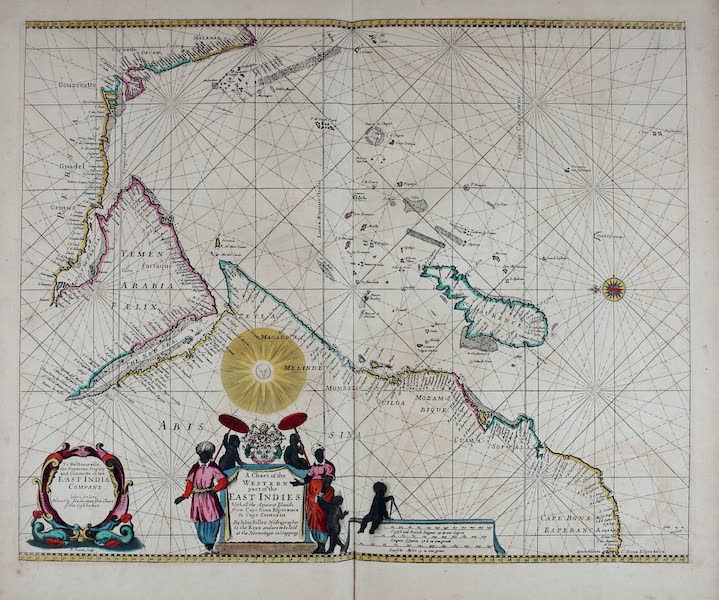Atlas Maritimus, or a Book of Charts - A chart of the western part of the East Indies, with all the aejacent islands from Cape Bona Esperanca to Cape Comorin (1672)