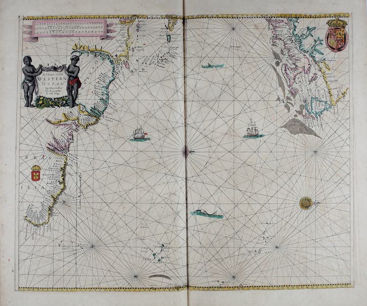 Atlas Maritimus, or a Book of Charts - A chart of the western ocean (1672)