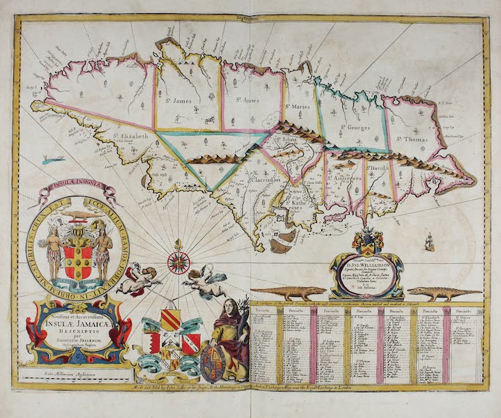 Atlas Maritimus, or a Book of Charts - Novissima et accuratissima Insuale Jamaicae (1672)