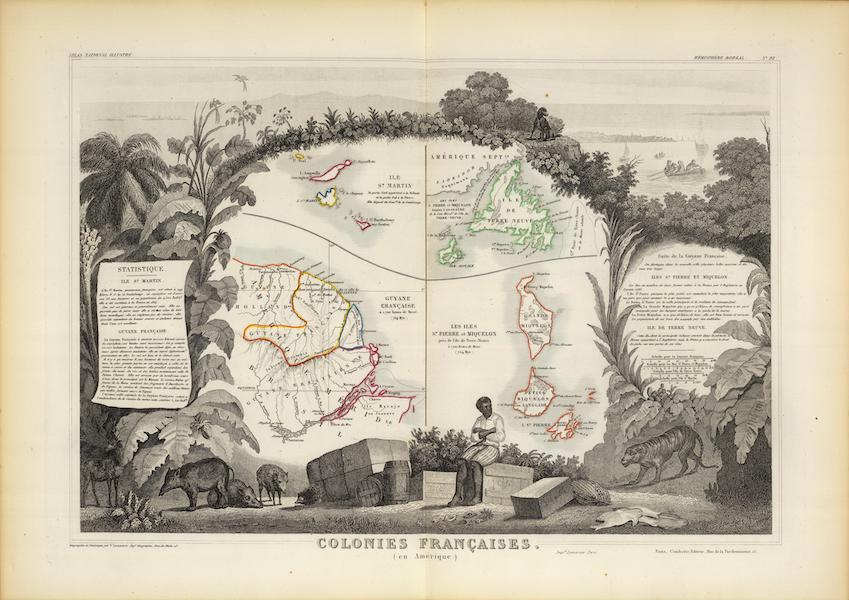 Atlas National Illustre - Colonies Francaises (en Amerique) [I] (1856)