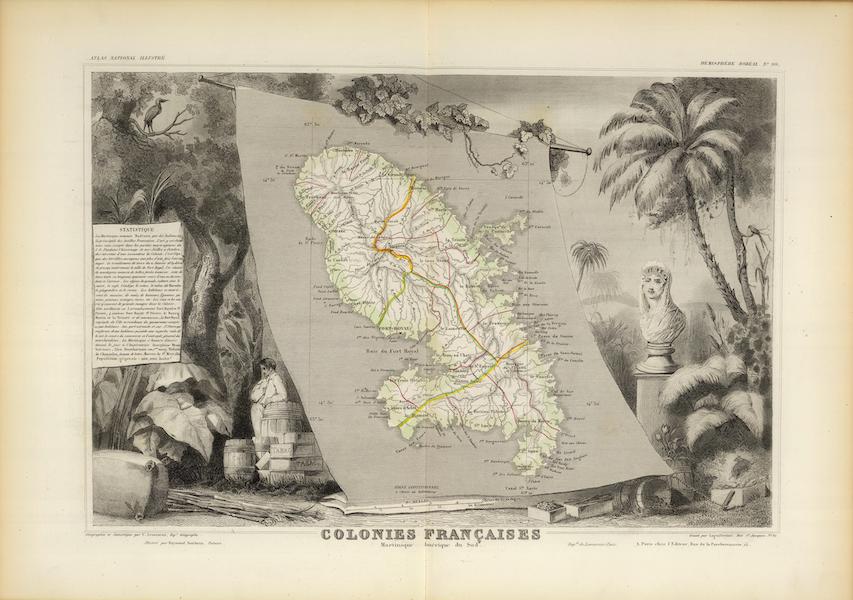 Atlas National Illustre - Colonies Francaises Martinique (1856)