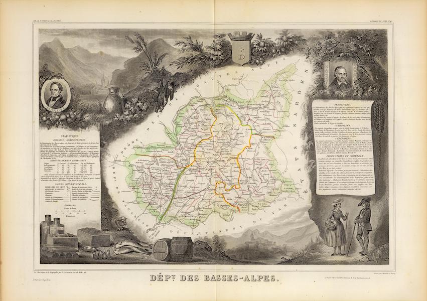 Atlas National Illustre - Dept. De Basse-Alpes (1856)