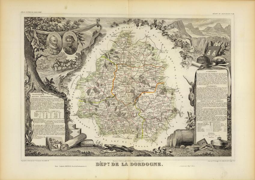 Atlas National Illustre - Dept. De La Dordeogne (1856)