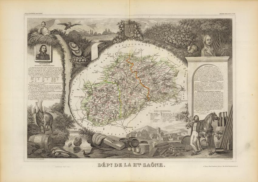 Atlas National Illustre - Dept. De La Hte. Saone (1856)