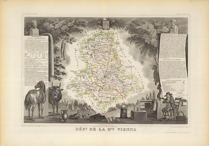 Atlas National Illustre - Dept. De La Hte. Vienne (1856)