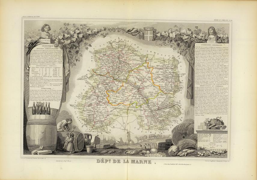 Atlas National Illustre - Dept. De La Marne (1856)