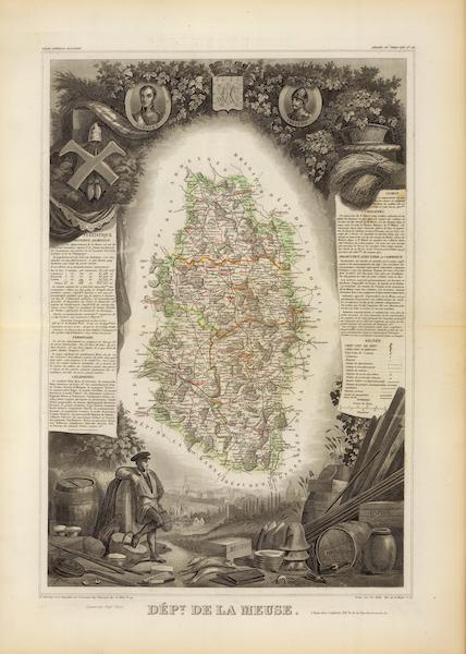 Atlas National Illustre - Dept. De La Meuse (1856)