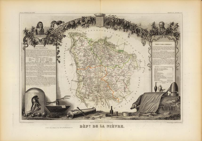Atlas National Illustre - Dept. De La Nievre (1856)