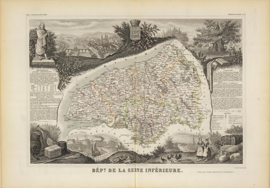 Atlas National Illustre - Dept. De La Siene Inferieure (1856)